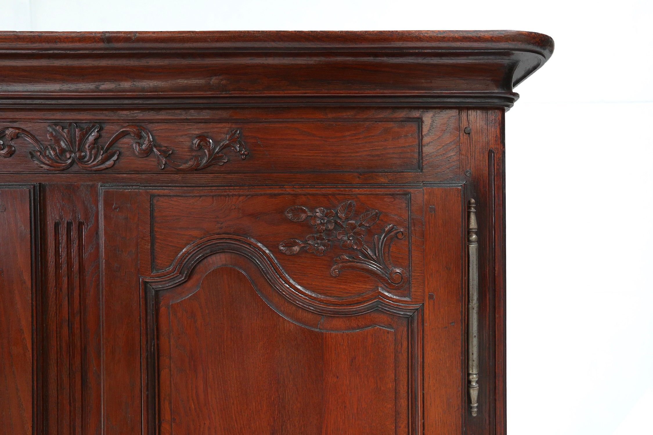 Large French antique carved bridal Armoire in Louis XVI style, ca. 1850thumbnail